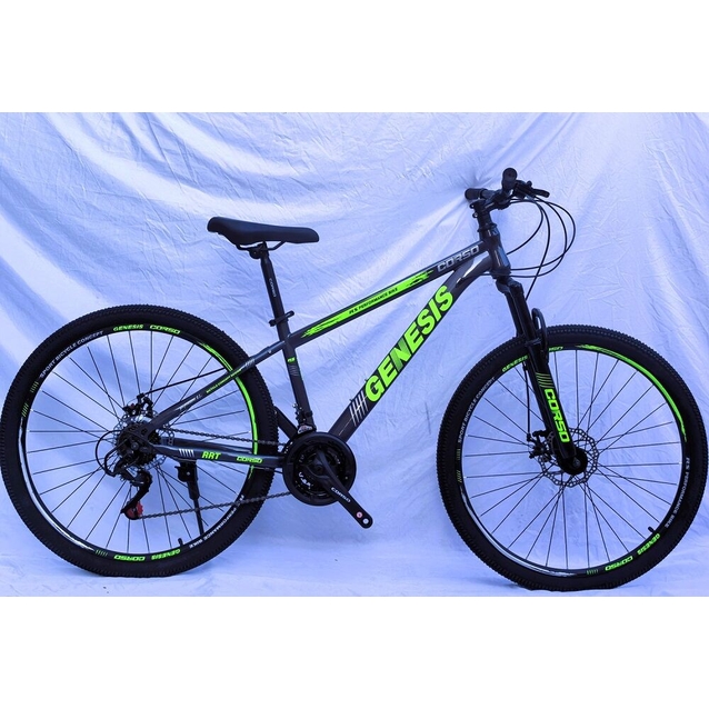 Велосипед 27.5 ST Corso «GENESIS» GS-27625 сталь 15", (к-т SunRun) графітово-салатовий фото westvelo.com