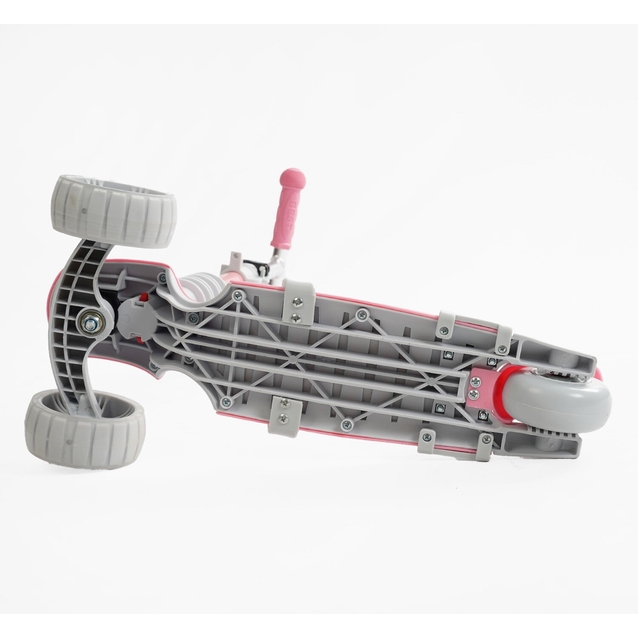 Самокат 5в1 Best Scooter P-63700, колеса PU 120х90mm зі світлом, сіро-рожевий