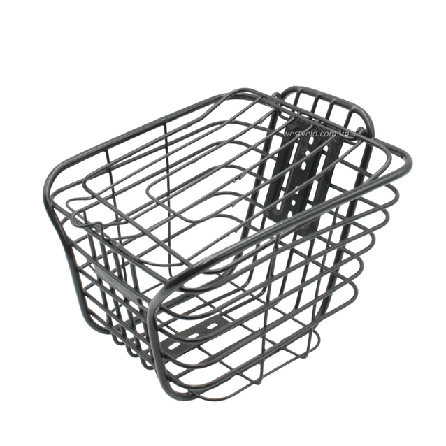 Кошик металевий з кришкою, "28" чорний СК-45А фото westvelo.com