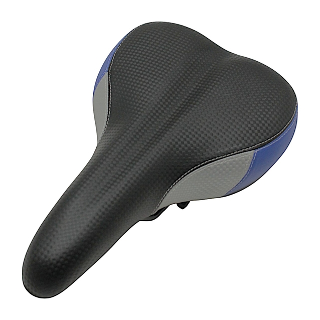 Сідло мтв на демпферах, чорне з синьо-сірими вставками фото westvelo.com