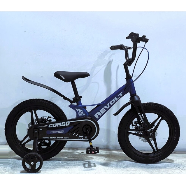 Дитячий велосипед 16 MG Corso «REVOLT» RV-16814, магнієва рама, синій матовий фото westvelo.com