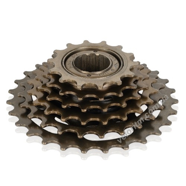 Зірка задня різьбова 6-рик Shimang коричнева (14-28T) фото westvelo.com