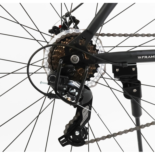 Велосипед 29 ST Corso «NEW-NITRO» NT-68046 сталь 19", (к-т SUNRUN) чорно-сірий фото westvelo.com