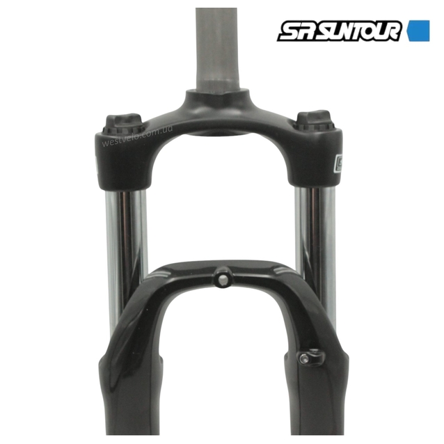 Вилка 27.5 аморт. безрізьб. SR SUNTOUR (SF18-XCE 28-DS) Ø28.6mm (1-1/8) disk AL шток L-255mm.чорна.хід: 100мм фото westvelo.com