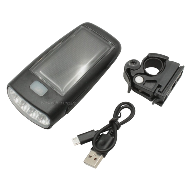 Фара usb JY-377, сонячна панель фото westvelo.com