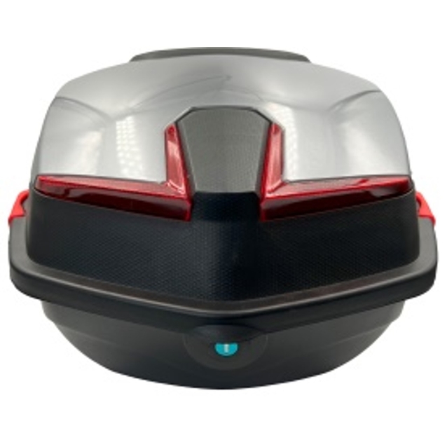 Кофр (багажник) для мотоцикла задній "A21" (41×41×29) чорно-сірий фото westvelo.com