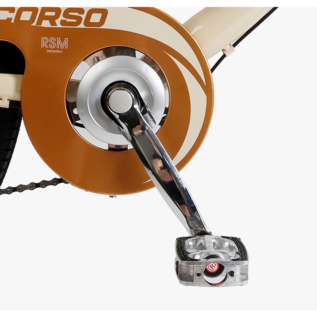 Міський велосипед 28 ST Corso «LIBERTY» LR-28406 сталь 20", (к-т SHIMANO) бежевий + кошик фото westvelo.com