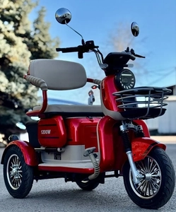 Трицикл Corso «POWER JET» JT-611925, двигун 1200W, акумулятор 72V 28Ah графеновий, біло-червоний + 1 ящик. акум, колеса 10"