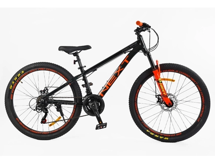 Велосипед 26 AL Corso «NEXT» NX-26700 алюміній 13", (к-т SHIMANO) чорно-помаранчевий