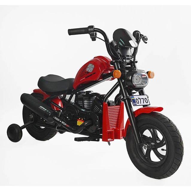 Дитячий електромотоцикл Corso H-39741 двигун 160W, акумулятор 24V5Ah, червоний, Bluetooth, звук двигуна