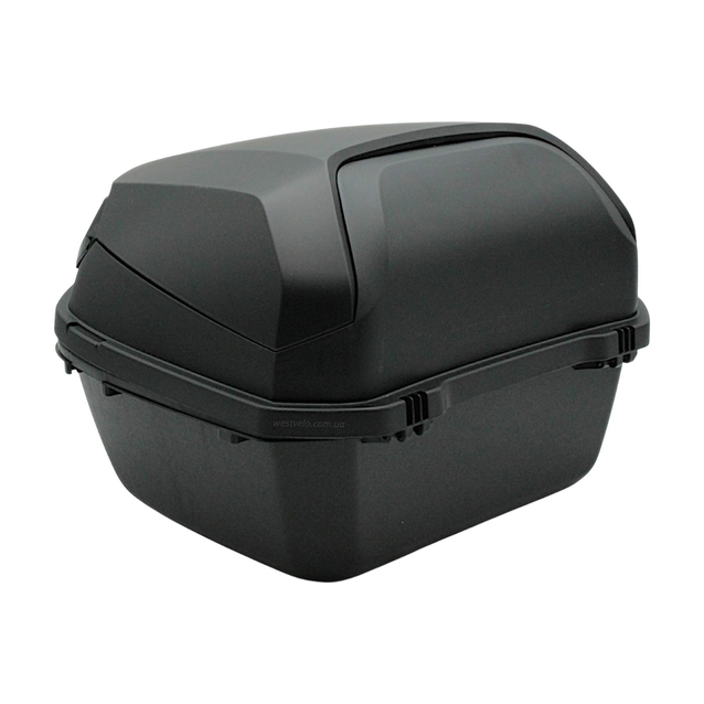 Кофр (багажник) для мотоцикла задній ROBIK 48 (400х400х280) 26L чорний матовий з катафотом фото westvelo.com