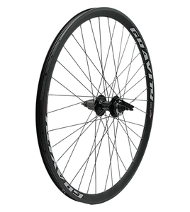 Колесо 27,5 зад, обід 2-ний чорний дисковий, втулка. AL. NECO на касету (8-10S), диск 6 бол, ексцентрик, чорна спиця (Gravity)