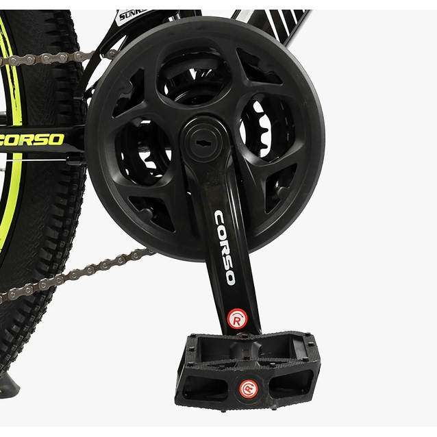 Велосипед 24 ST Corso «GENESIS» G-24682 сталь 11", (к-т SunRun) чорно-жовтий фото westvelo.com