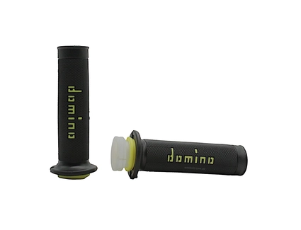 Мото гріпси DOMINO універсальні (тип5) чорно-салатові