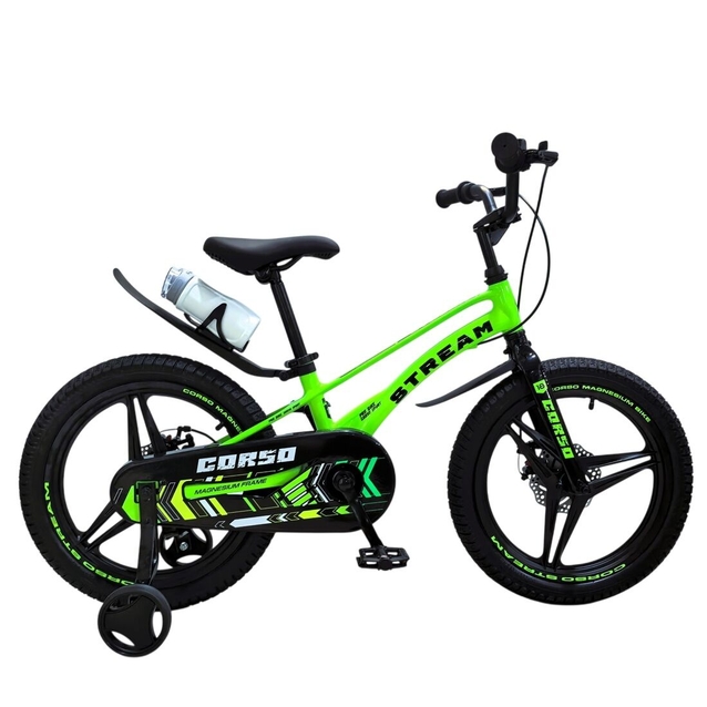 Дитячий велосипед 18 MG Corso «STREAM» SM-18693, магнієва рама, салатовий фото westvelo.com