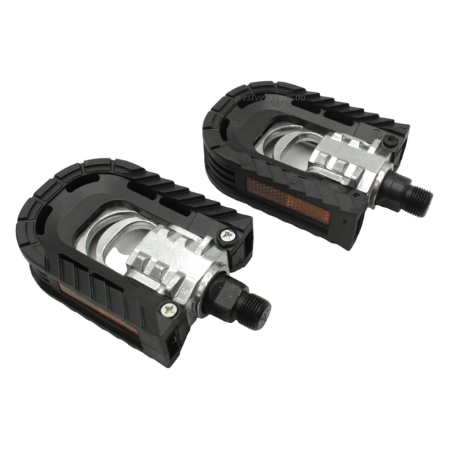 Педалі складні алюміній-пластик VIPER, (XH -99 X), чорні фото westvelo.com