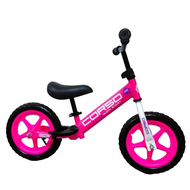 Велобіг 12 Corso, колеса - EVA (піна), сталева рама «SPRINT» SQ-31812 рожевий, підставка для ніг фото westvelo.com