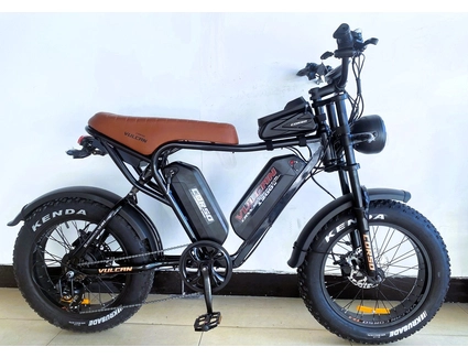 Електрофетбайк 20 ST Corso «VULCAN» L-89127 сталь, двигун 1200W, акумулятор 2х48V 18Ah літієвий, (к-т SHIMANO) чорно-коричневий