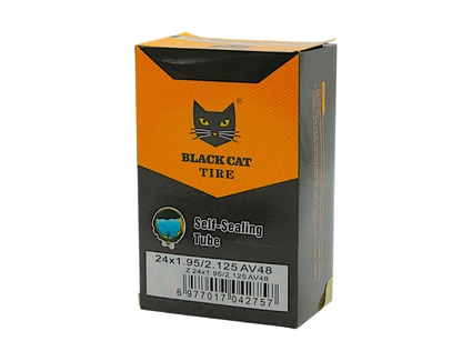 Камера 24. довгий ніпель AV 48mm BLACK CAT (1.95-2.125) самоклеюча (з антипрокольним гелем)