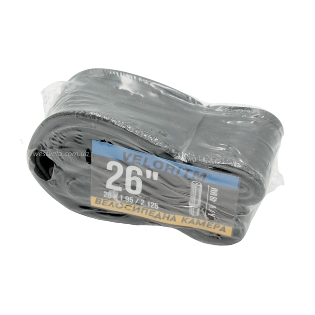 Камера 26. довгий ніпель AV 48mm VELORITM (1.95-2.125) фото westvelo.com