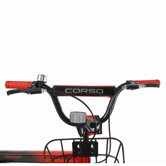 Дитячий велосипед 20 ST Corso «FALCON» FL-20365 дискові гальма, чорно-червоний фото westvelo.com
