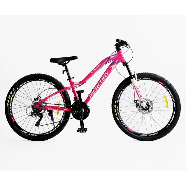 Велосипед 26 AL Corso «MERCURY» MR-26237 алюміній 13", (к-т SHIMANO) рожевий фото westvelo.com