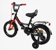 Дитячий велосипед 14 ST Corso «MAXIS» CL-14602 чорно-червоний, ручне гальмо, дзвіночок, сидіння з ручкою, додаткові колеса фото westvelo.com