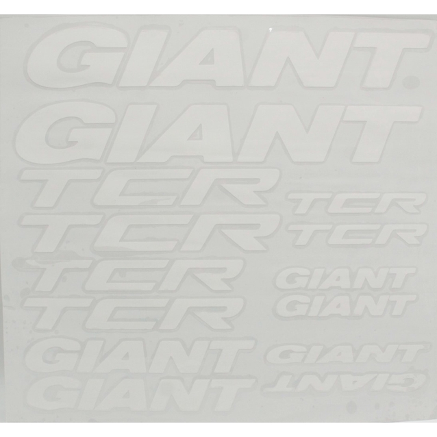 Наклейки GIANT TCR білий фон, білі фото westvelo.com