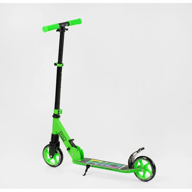 Самокат дитячий 2-х колісний, PU Best Scooter «RIO» 12005 салатовий, Ø145mm, передній амортизатор, AL гальмо фото westvelo.com