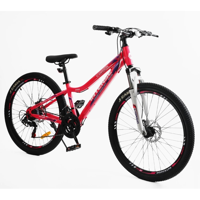 Велосипед 26 ST Corso «INTENSE» NT-26906 сталь 13", (к-т Saiguan) рожевий фото westvelo.com