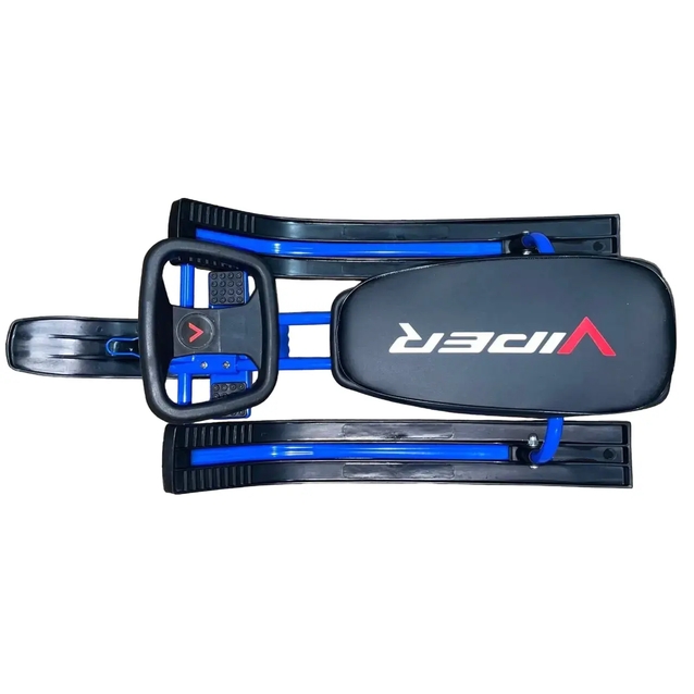 Санки з кермом (снігокат) Viper (Mustang) сталевий, синій фото westvelo.com