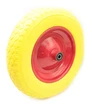 Колесо тачки жовте "8" 3.50-8 під вісь Ø12, пінополіуретанове фото westvelo.com