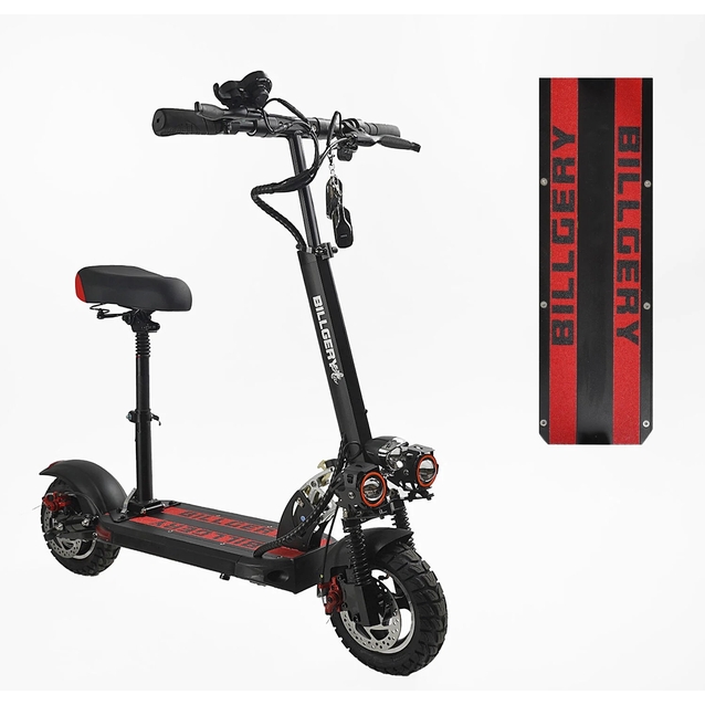 Електросамокат «BILLGERY» 777820 двигун 800W, акумулятор літієвий 48V15Ah, з сидінням, чорний фото westvelo.com
