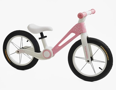 Велобіг 14 Corso надувні колеса, нейлонова складна рама NL-96022 рожево-білий