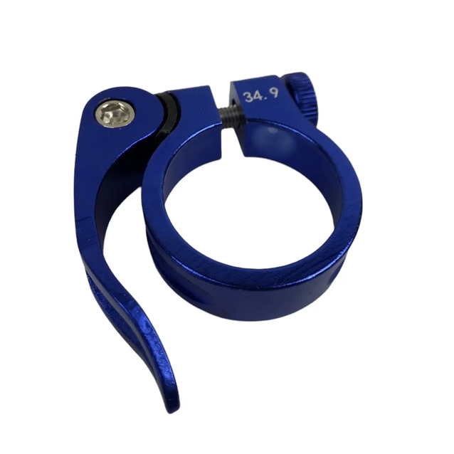 Хомут з ексцентриком труби сідла Ø34.9 мм алюміній синій фото westvelo.com
