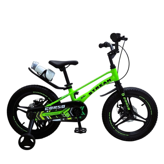 Дитячий велосипед 16 MG Corso «STREAM» SM-16074, магнієва рама, салатовий фото westvelo.com
