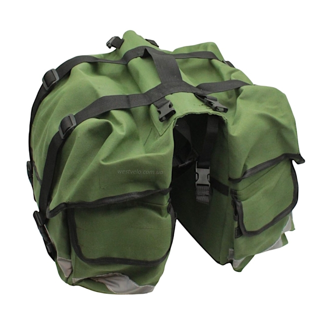 Сумка на багажник двостороння зелена фото westvelo.com