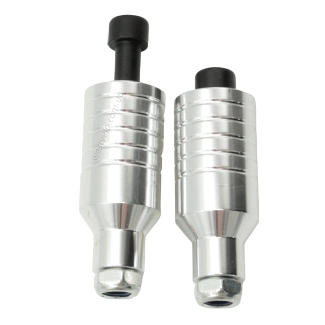 Пеги трюкового самоката AL. анодовані, срібні, L-5.5 см (2066) фото westvelo.com