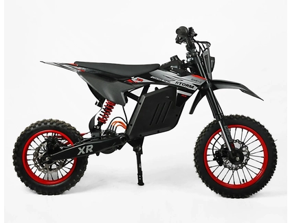 Електродіртбайк підлітковий Corso «STORM» E-2000 Pulse R-21649 двигун 2000W, акумулятор 48V 20.8Ah літієвий, чорно-червоний, колеса 14/12"