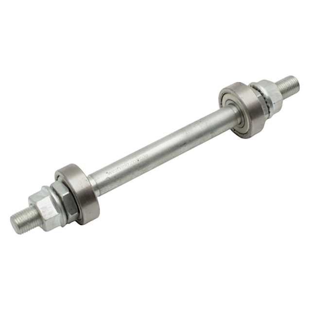 Вісь передньої втулки мтв на пром підшипниках широка L-90мм Ø26. L-150мм фото westvelo.com