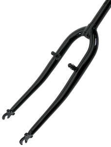 Вилка 24 сталева з кріпленням V-brake L-200mm р.з L-100mm чорна