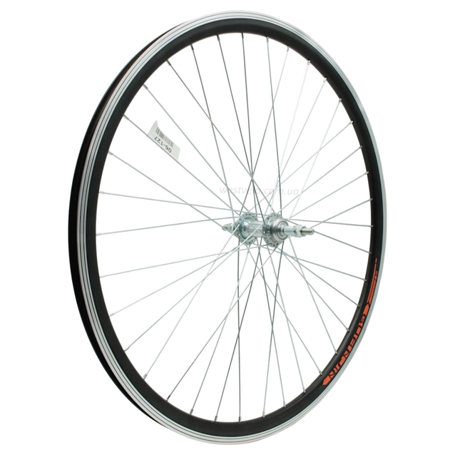 Колесо 28-29 зад, обід 2-ний чорний, втулка ST. на віночках, диск різьба (Guan Jin) фото westvelo.com