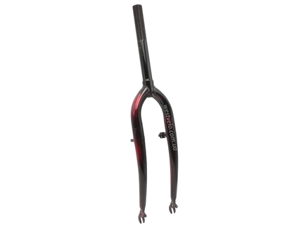 Вилка 22 сталева Ø25.4mm V-brake L-200mm р.з L-95mm чорно-червона