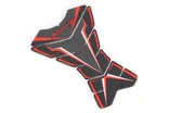 Наклейка захисна на бак паливний "’RACING", чорно-червона фото westvelo.com