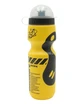 Фляга Discovery 650ml харч.пластик, жовто-чорна, з гумовими вставками фото westvelo.com