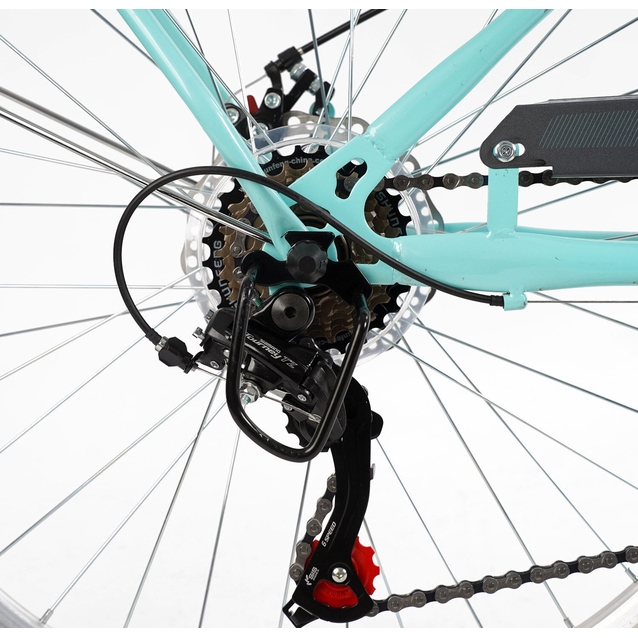 Міський велосипед 26 ST Corso «POLARIS» PS-63909 сталь 16,5", (к-т SHIMANO) блакитний (+к/к/б) фото westvelo.com