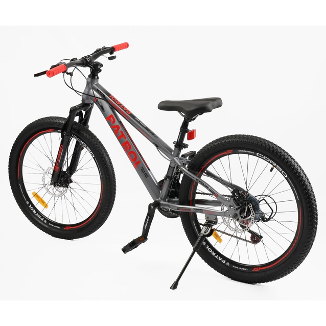 Велосипед 24 ST Corso «PATROL» PL-24500 сталь 11", (к-т SunRun) сірий фото westvelo.com