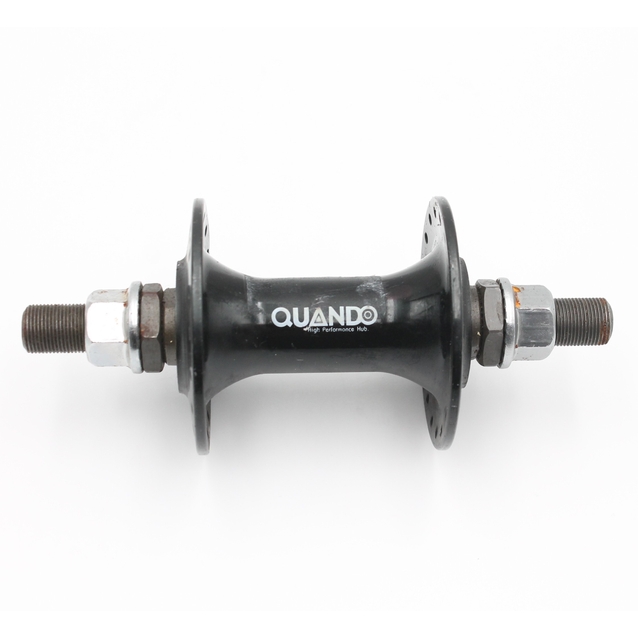Втулка BMX, передня (AL) QUANDO, віночки, вісь 14мм гайки, чорний (14Gx36H) фото westvelo.com