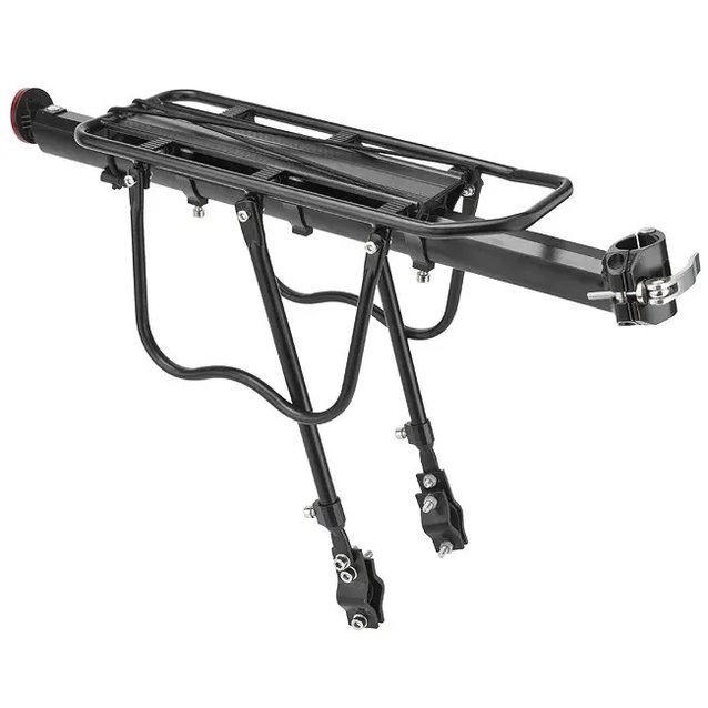 Багажник консольний на трубу сідла, алюміній AFT-133 з підпорами (болти) + катафот фото westvelo.com