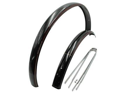 Крила 28 сталеві чорні з полосками "Sovereigh"